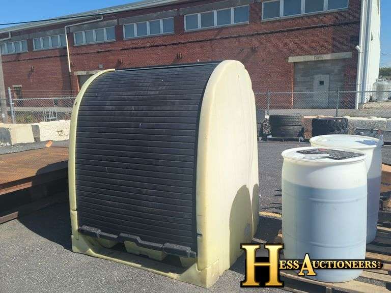 ULINE SPILL CONTAINMENT DRUM SHED Hess Auctioneers