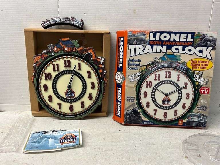 LIONEL 100TH ANNIVERSARY TRAIN CLOCK Isabell Auction