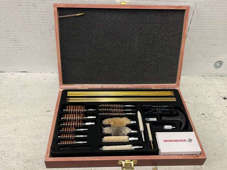 WINCHESTER GUN CLEANING KIT IN WOOD BOX Isabell Auction