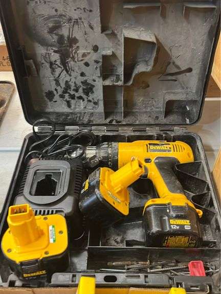 DEWALT 12 VOLT DRILL, 2 BATTERIES, AND CHARGERS - Isabell Auction