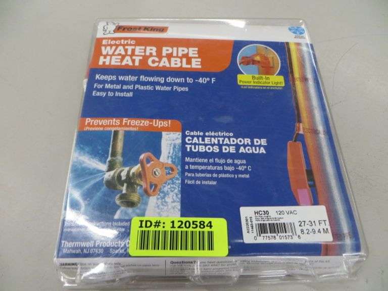 Frost King Electric Water Pipe Heat Cable 2731ft Lambrecht Auction, Inc.