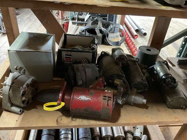Assorted starters, alternators, room five HamiltonMaring Auction Group