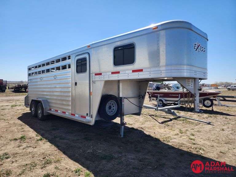 2018 Exiss 20FT Aluminum Stock Trailer Adam Marshall Land & Auction, LLC