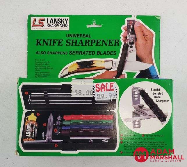 Lansky Knife Sharpener Kit W/Pedestal Mount Adam Marshall Land
