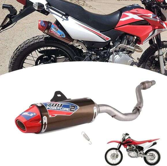 JFG RACING Dirt Bike Exhaust,Motorcycle Slip On Exhaust Muffler Pipe