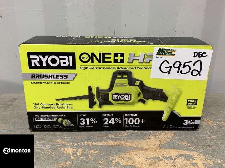 Ryobi 18V Reciprocating Saw - Qty 1 *NO BATTERY* - Michener Allen