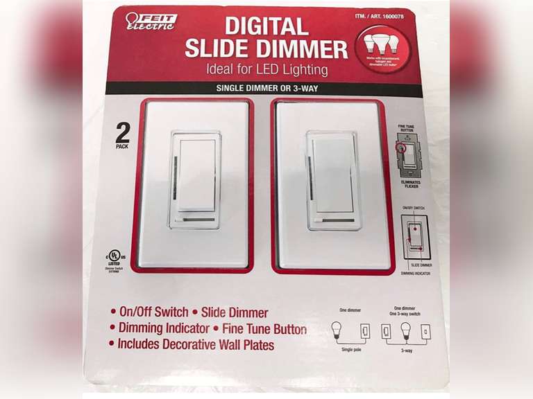 Feit Electric Digital Slide Dimmer Ideal for Led Lighting 2 Pack 19.99