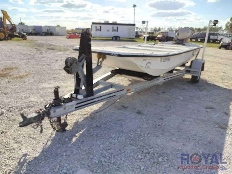 2005 Carolina Skiff J16 16FT Boat and S/A Trailer Royal Auction Group