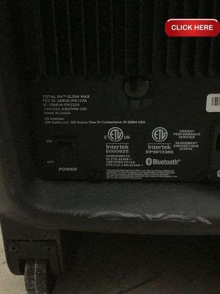 Ion Bluetooth Speaker Total Pa Max - Rideau Auctions