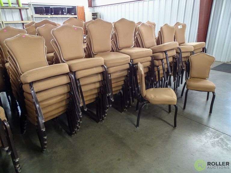 (100) Stacking Banquet Chairs Roller Auctions
