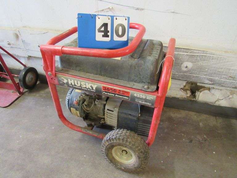 HUSKY PORTABLE GENERATOR, GAS, 3650/4550 **Located in the Maintenance