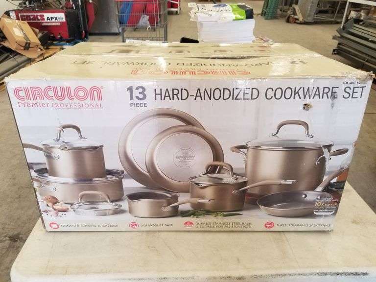 13pc Circulon HardAnodized Cookware Set Sierra Auction Management Inc