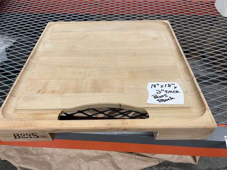 Boos Block Cutting Board 18" x 18"x 2" Thick Sierra Auction