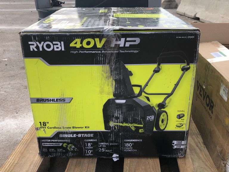Ryobi 40V Cordless Snow Blower Kit (No Battery) Sierra Auction