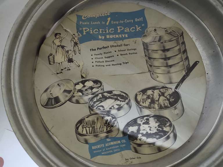 Vintage Buckeye Aluminum Picnic Pack South Auction