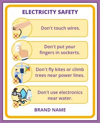 Electrical Safety Posters For Kids By Kids Safety