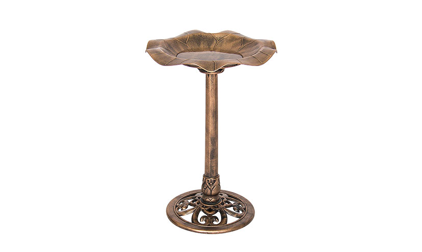 Save 72 on an Antique Look Birdbath! Get It Free
