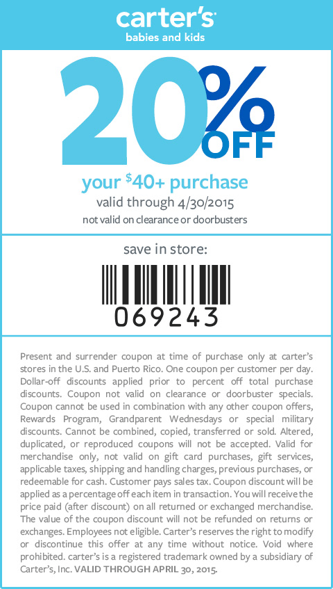 Carters June 2021 Coupons And Promo Codes 🛒 E97