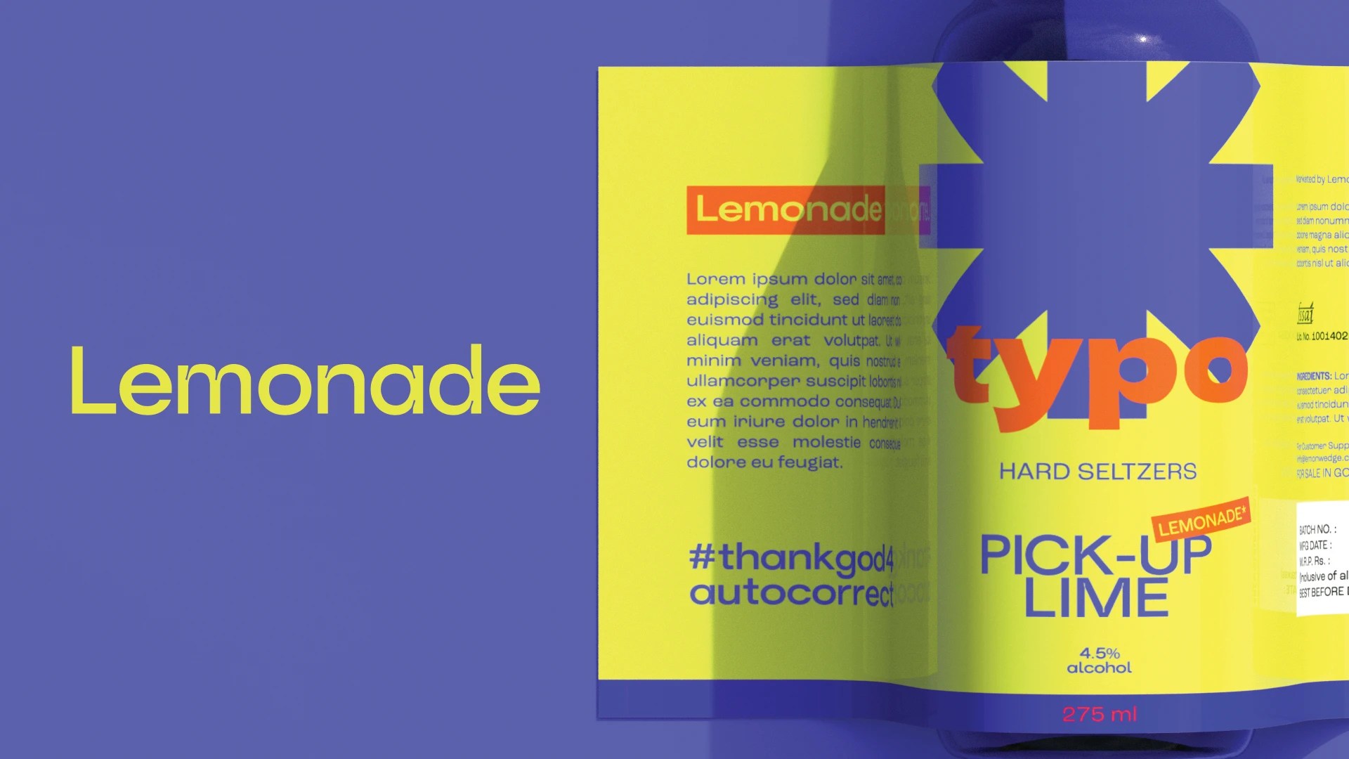 TYPO Hard Seltzer Beverage Brand Launch, Logo Design and Packaging Design