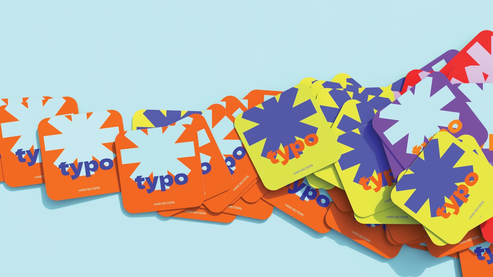 TYPO Hard Seltzer Beverage Brand Launch, Logo Design and Packaging Design