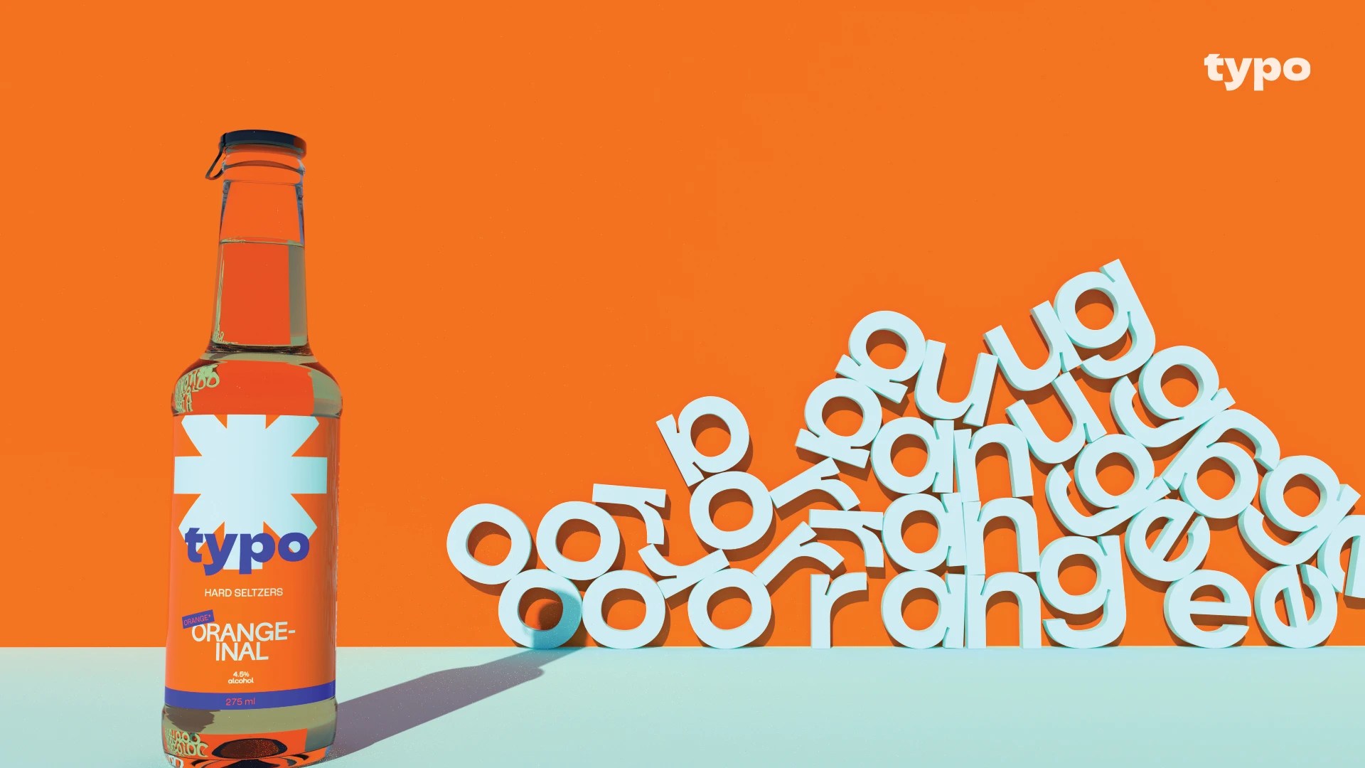 TYPO Hard Seltzer Beverage Brand Launch, Logo Design and Packaging Design