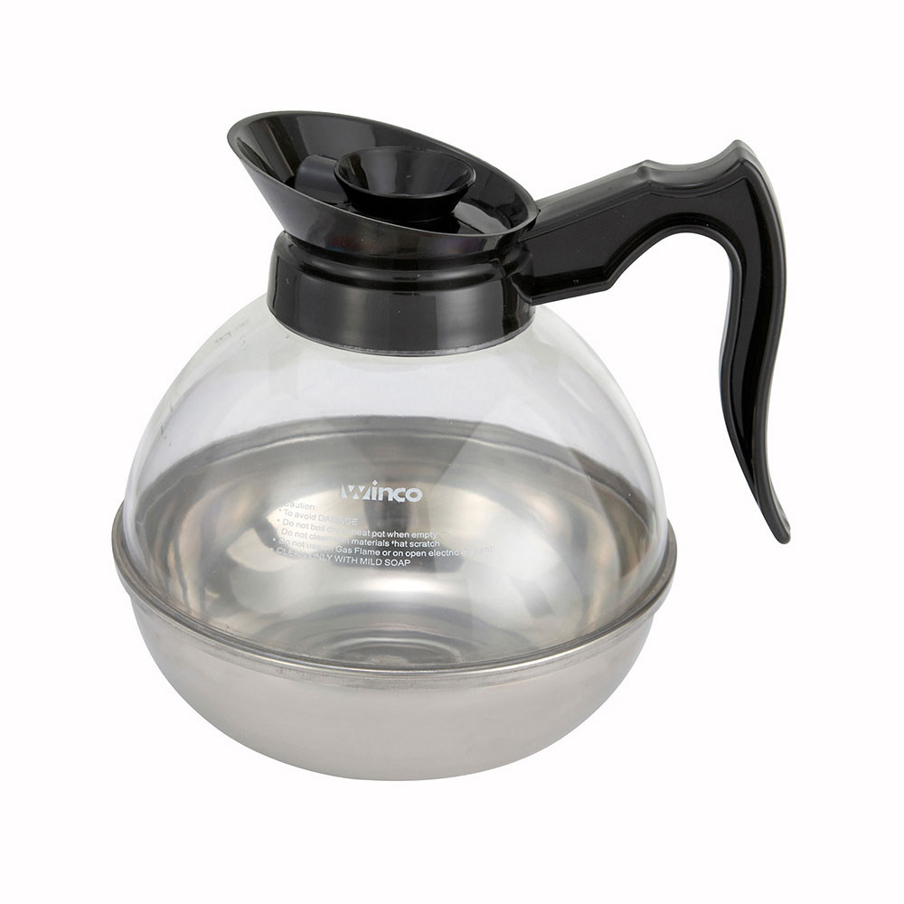 Winco CD64K 64oz Coffee Decanter w/ Stainless Steel Base, Plastic