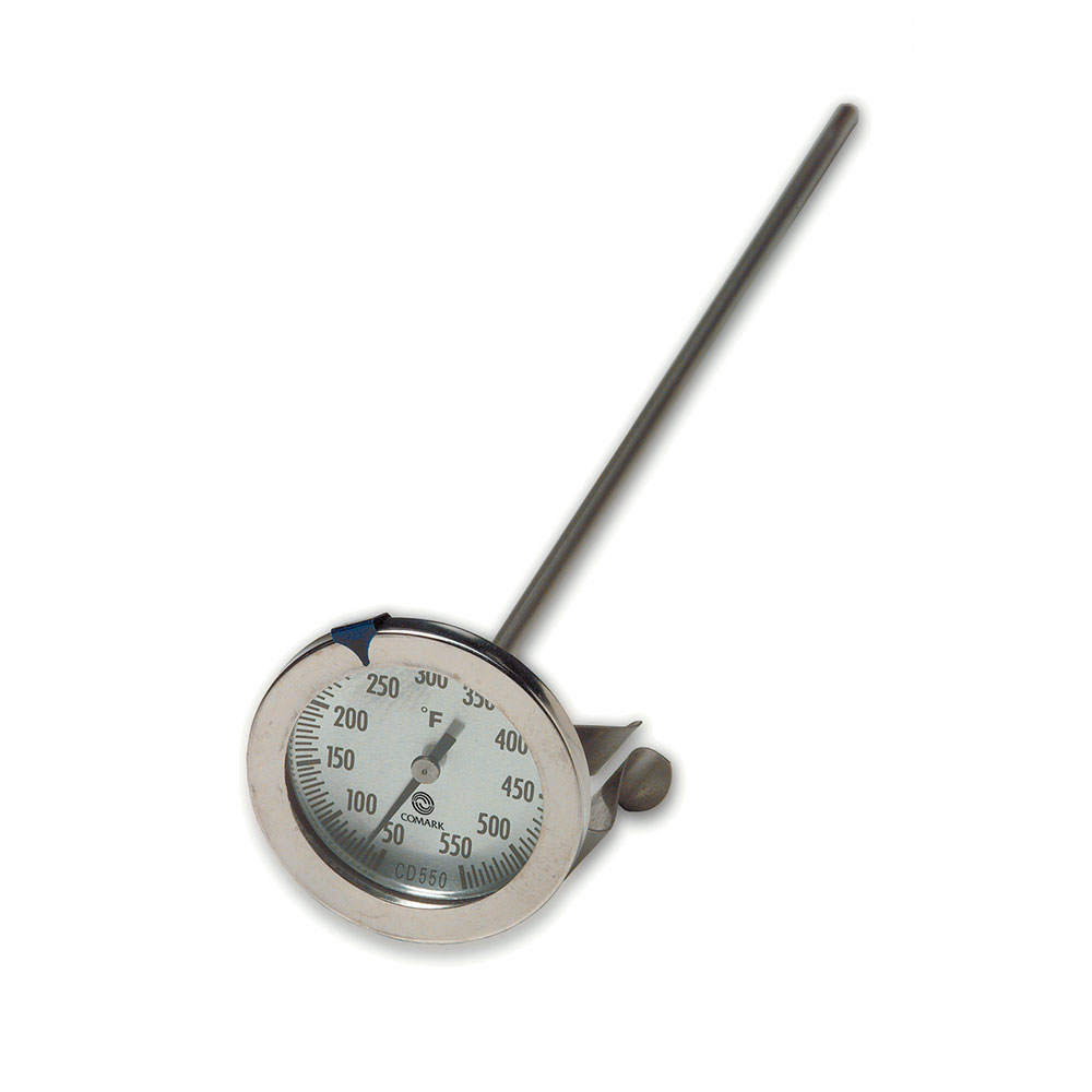 Comark CD550 Candy Deep Fry Thermometer, 21/4"Dial, 12" Stem, 50 to 550 F