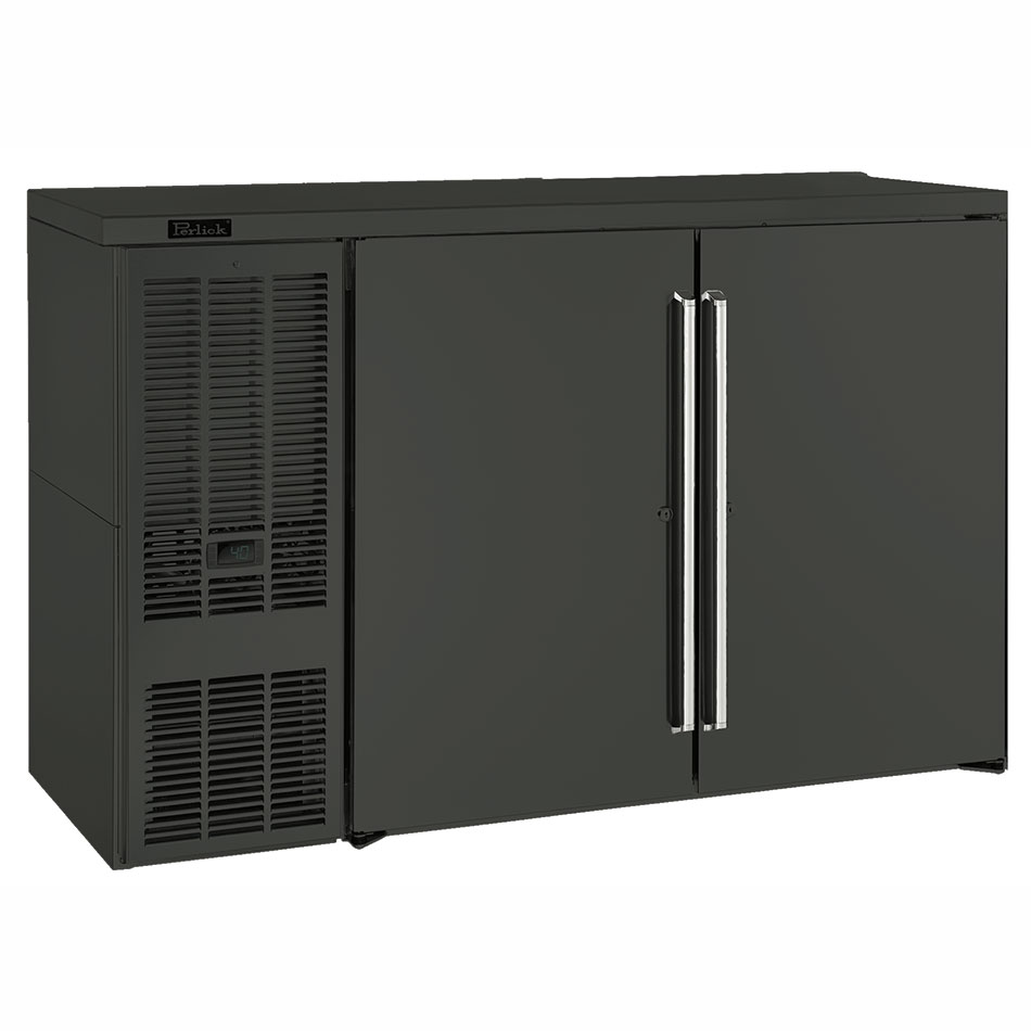 Perlick BBS60BS 60" (2) Section Bar Refrigerator Swinging Solid