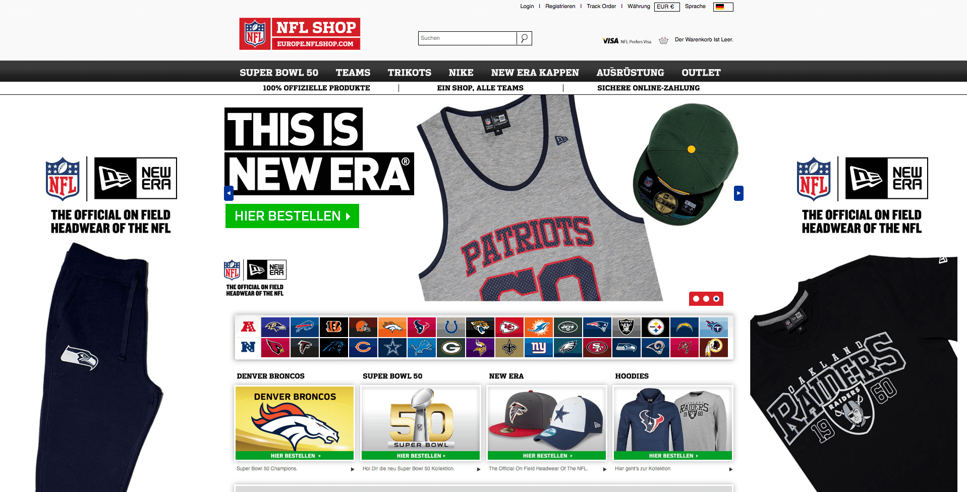 NFL Europe Shop Cashback