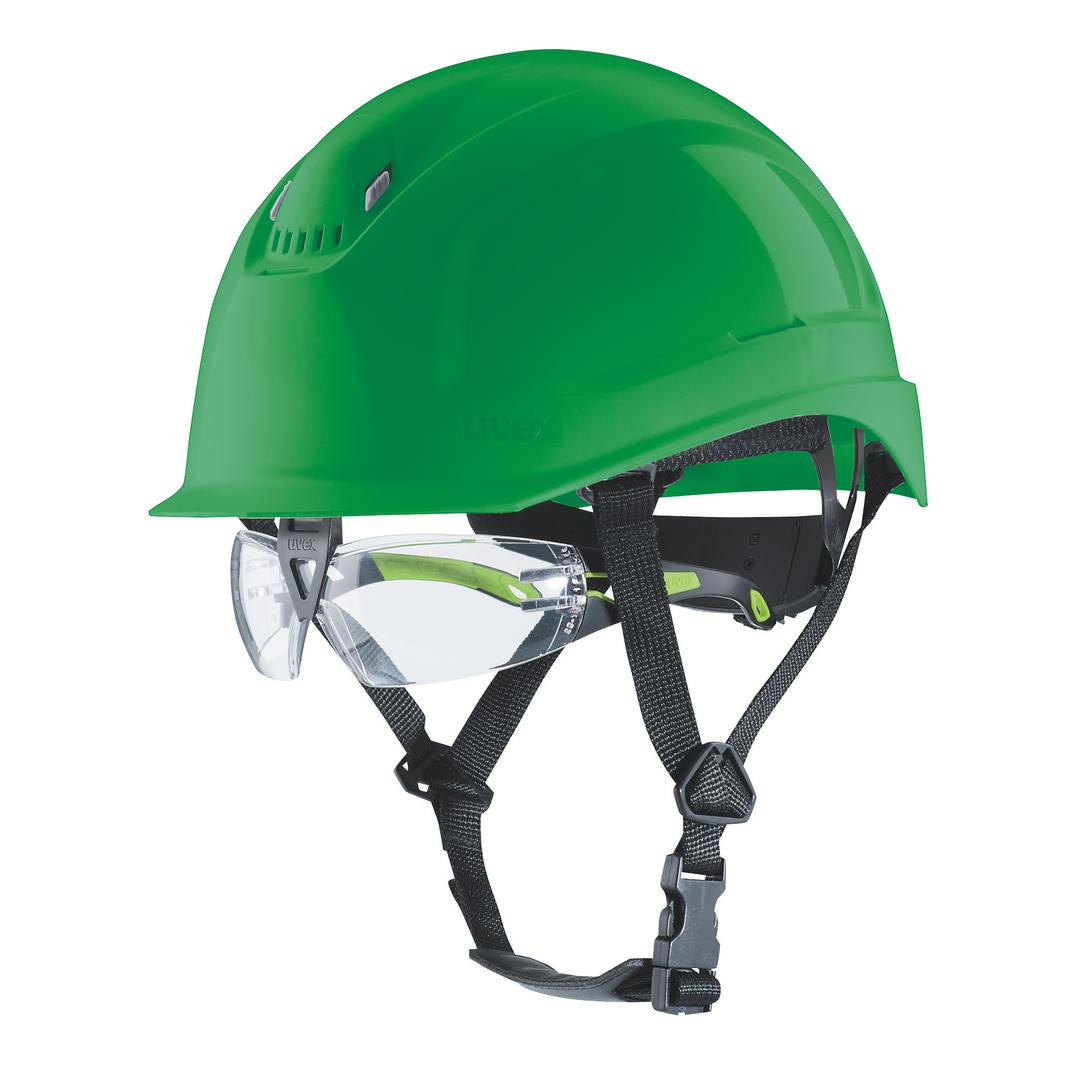 uvex online shop B2B uvex pheos SKRIES safety helmet green with