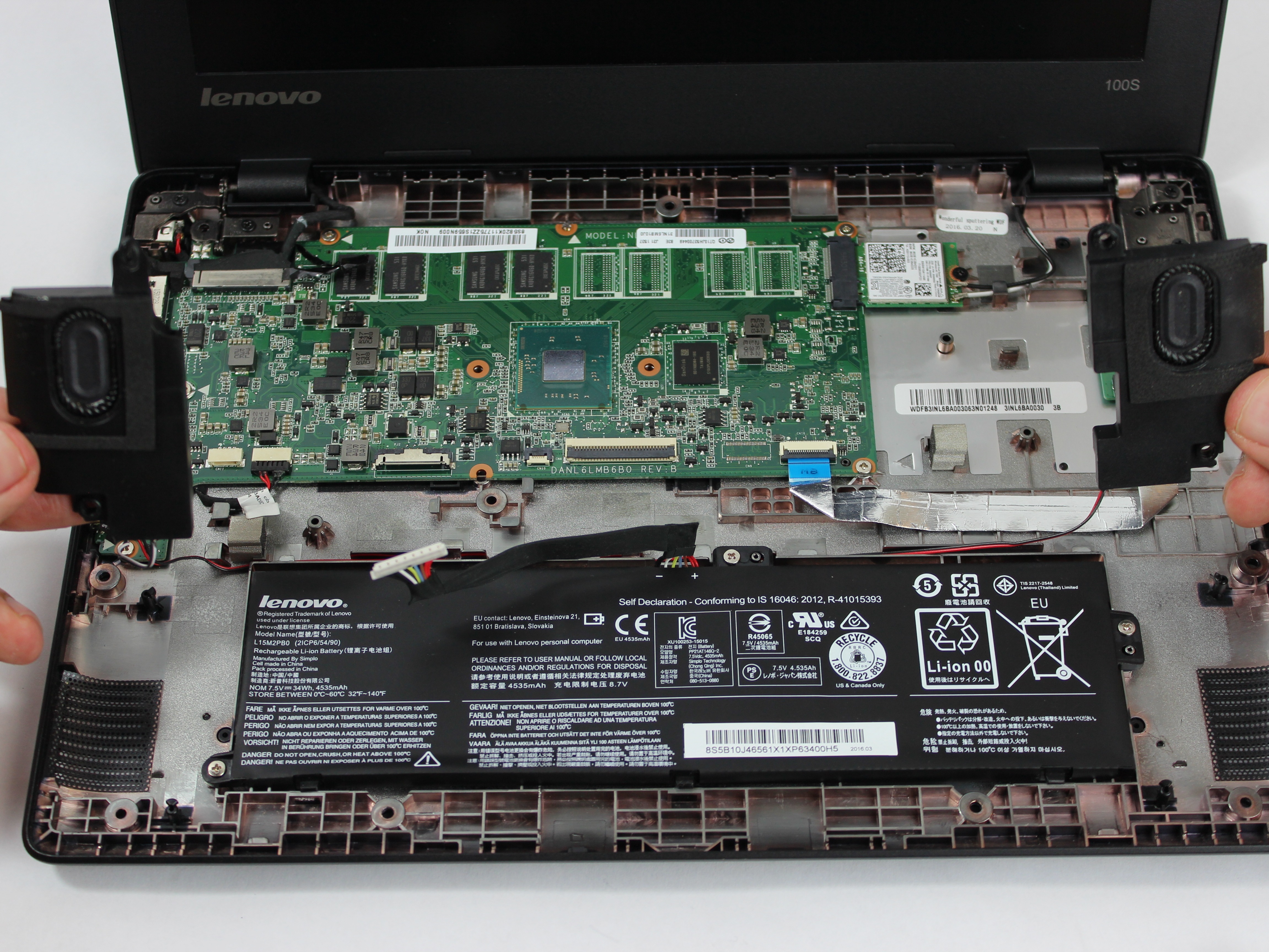 Lenovo 100s Chromebook11IBY Speaker Replacement iFixit