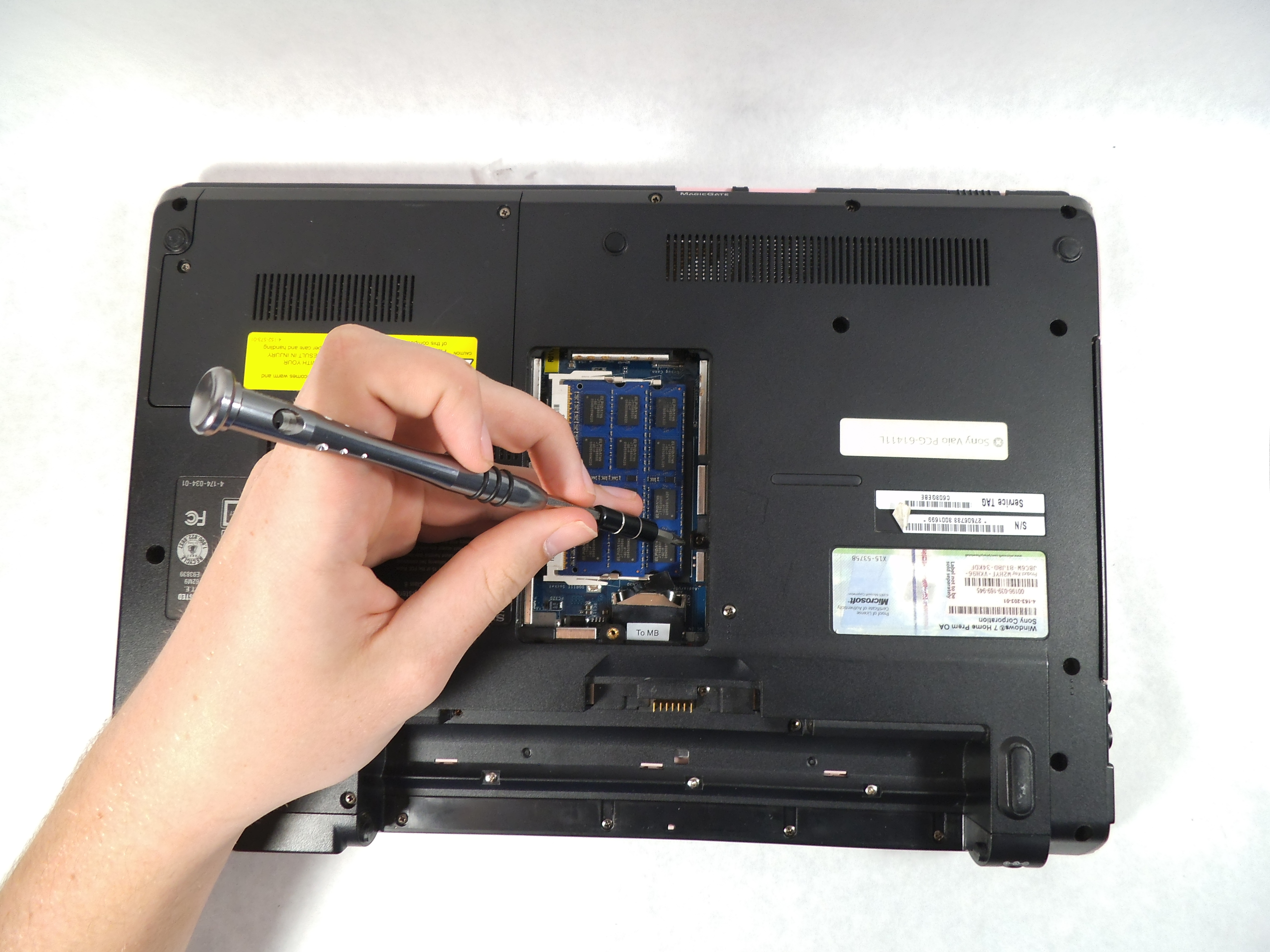 Sony Vaio VPCW21FX RAM Replacement iFixit Repair Guide