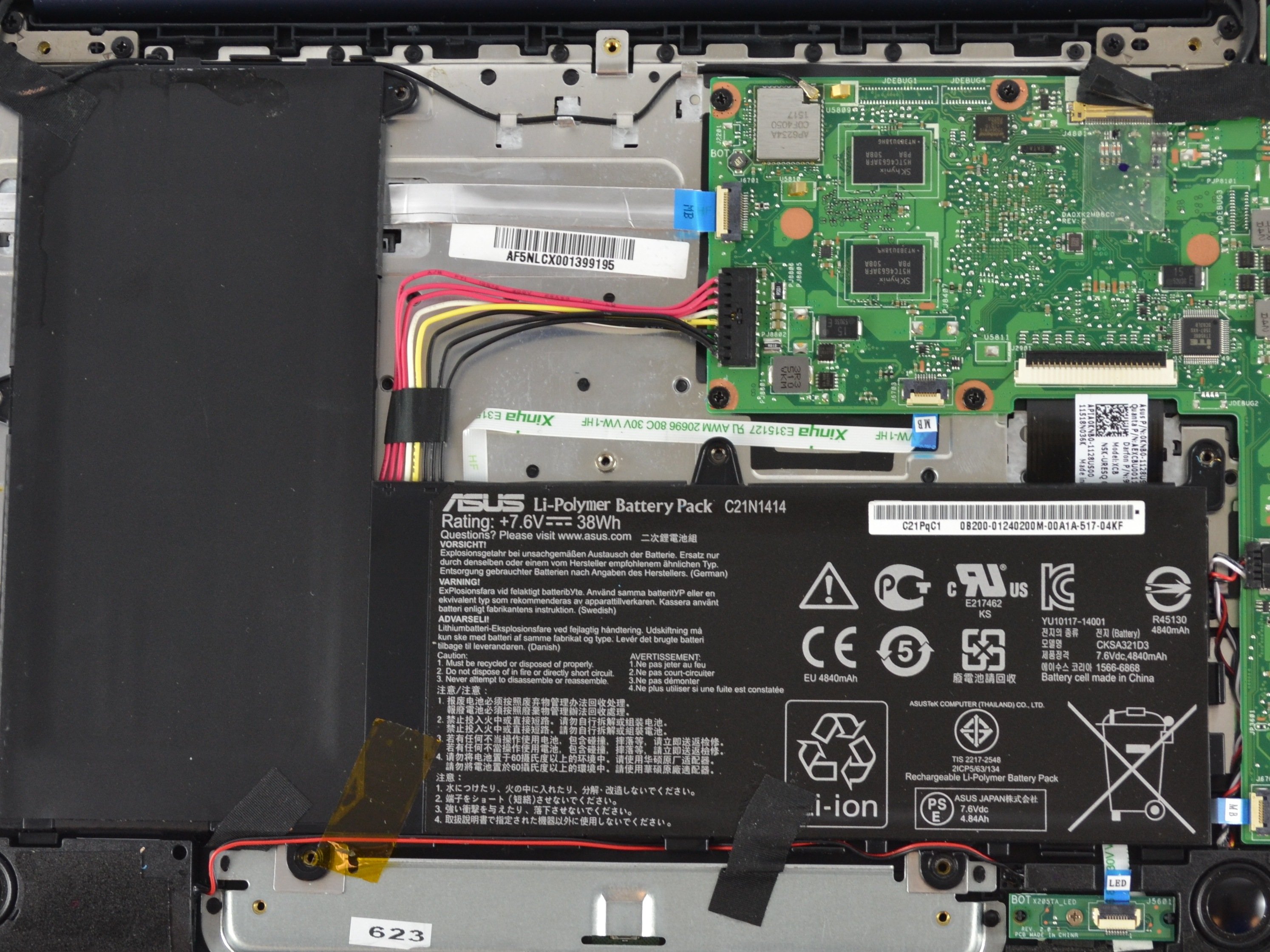 Asus EeeBook X205TA Battery Replacement iFixit Repair Guide