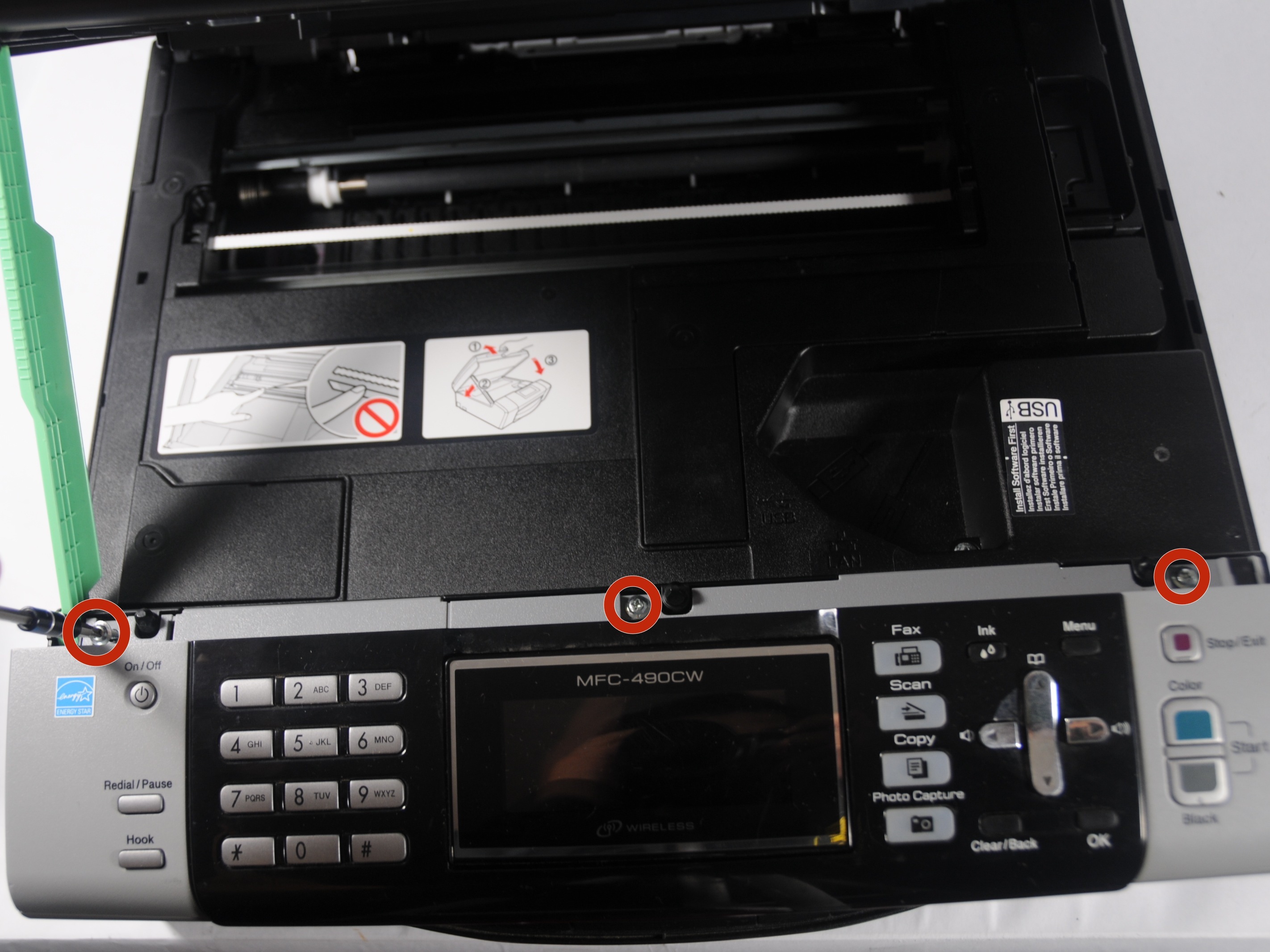 Brother MFC490CW Front Panel Replacement iFixit Repair Guide