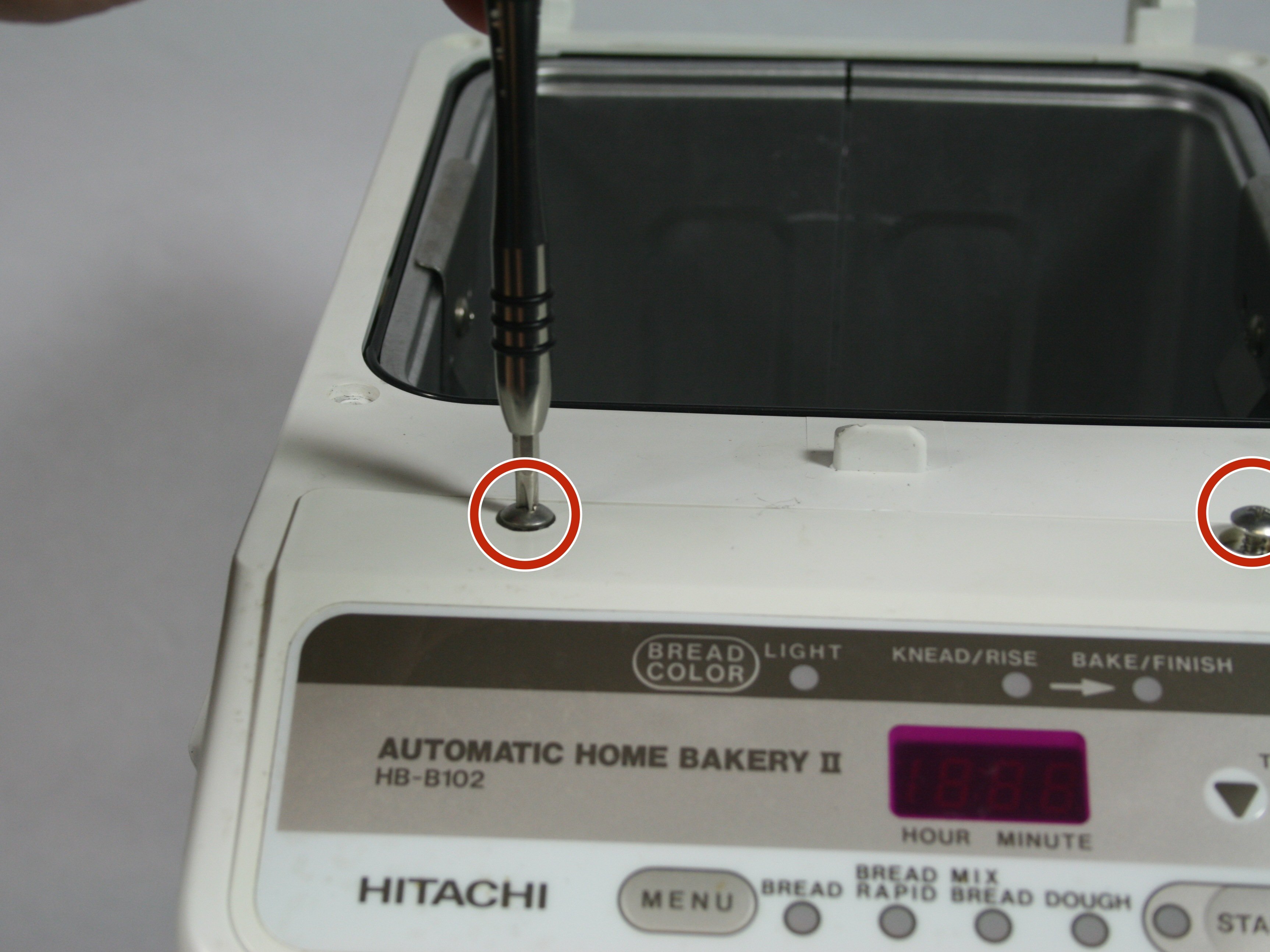 Hitachi HBB102 Automatic Home Bakery II Control Panel