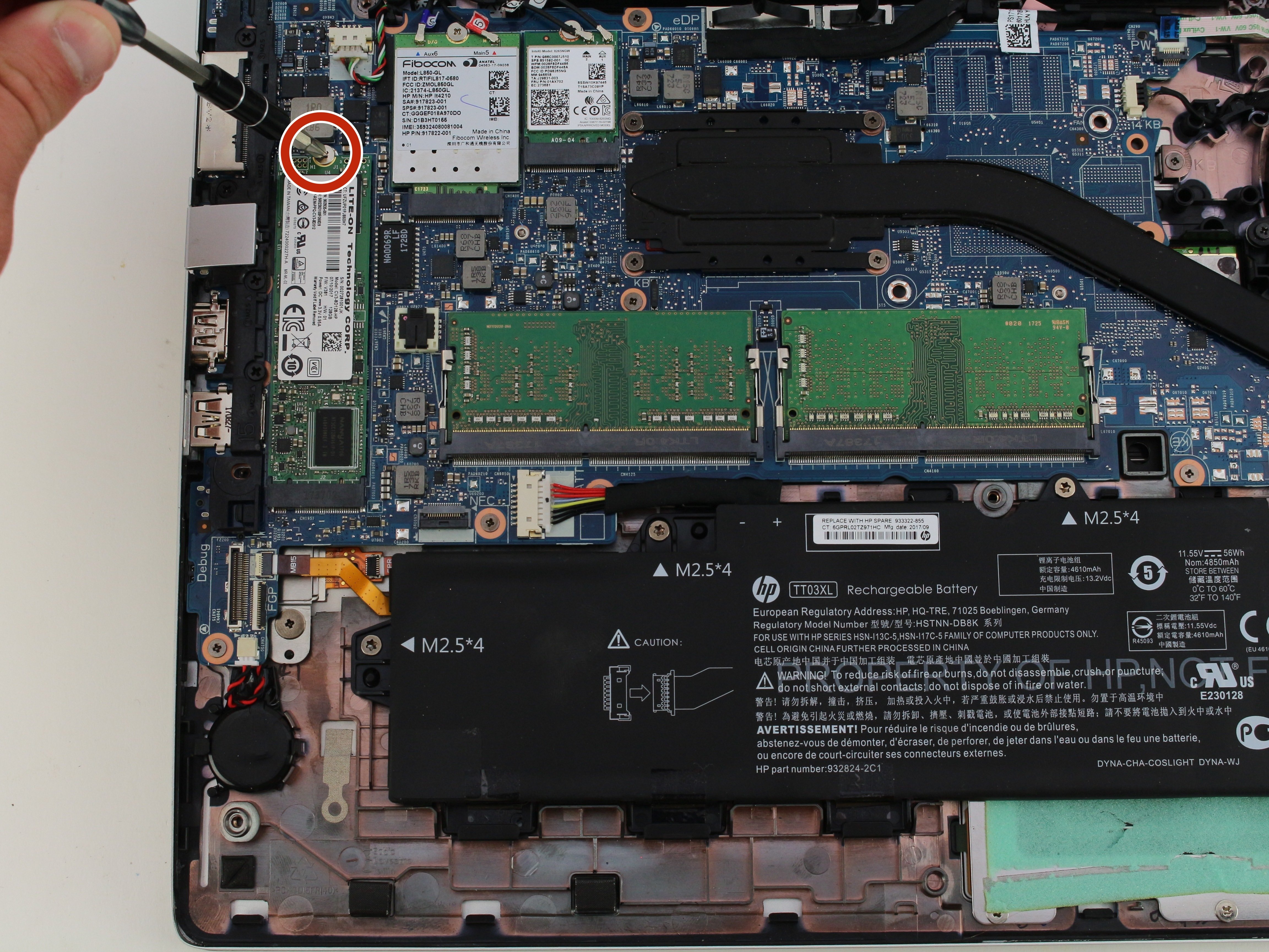 HP EliteBook 840 G5 SSD Storage Replacement iFixit Repair Guide
