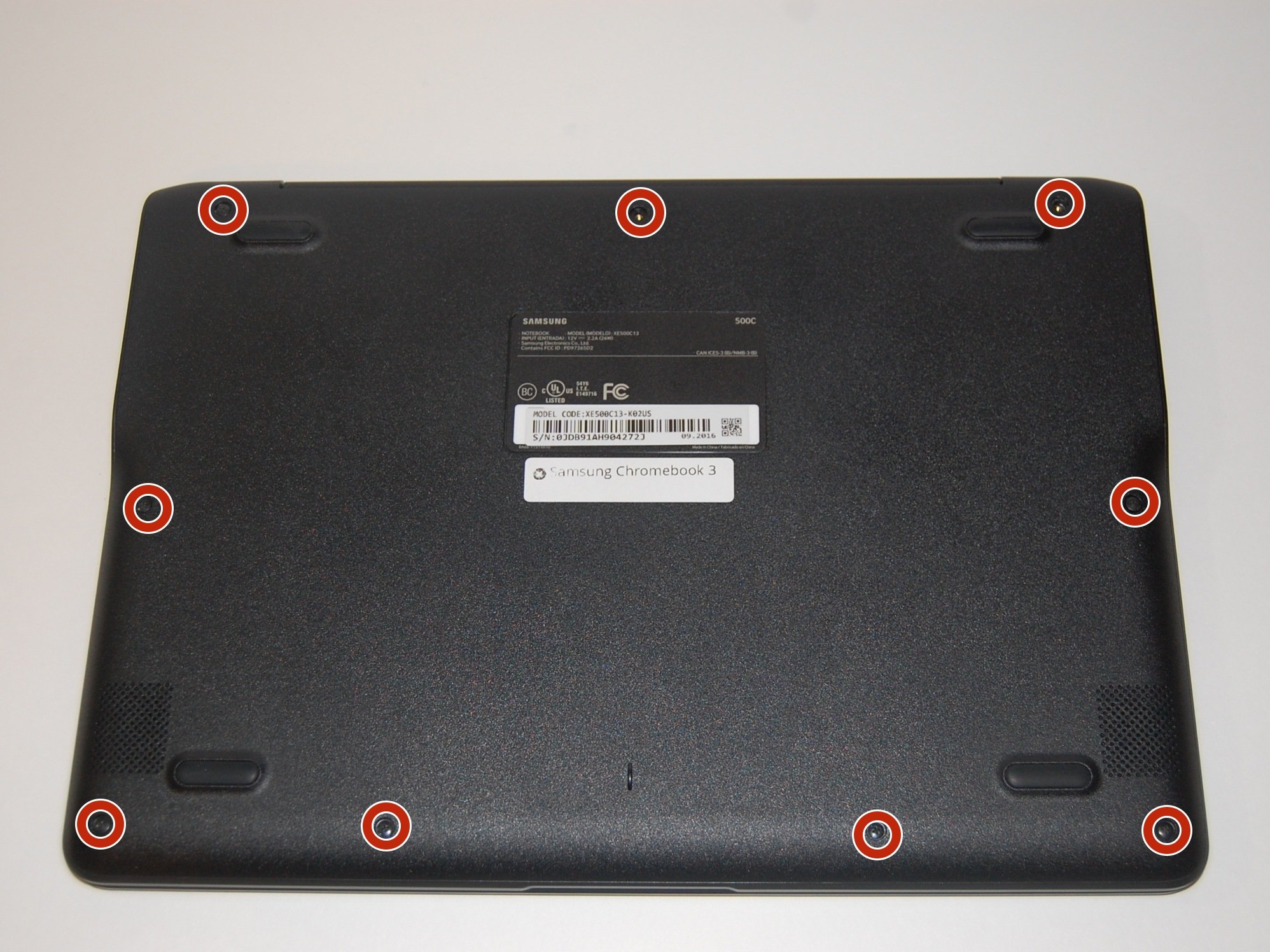 Samsung Chromebook 3 XE500C13K02US Bottom Case Replacement iFixit