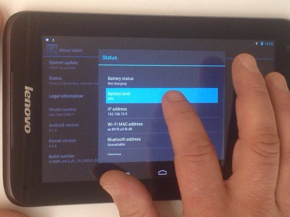 Lenovo Ideatab A1000 Firmware Update iFixit Repair Guide
