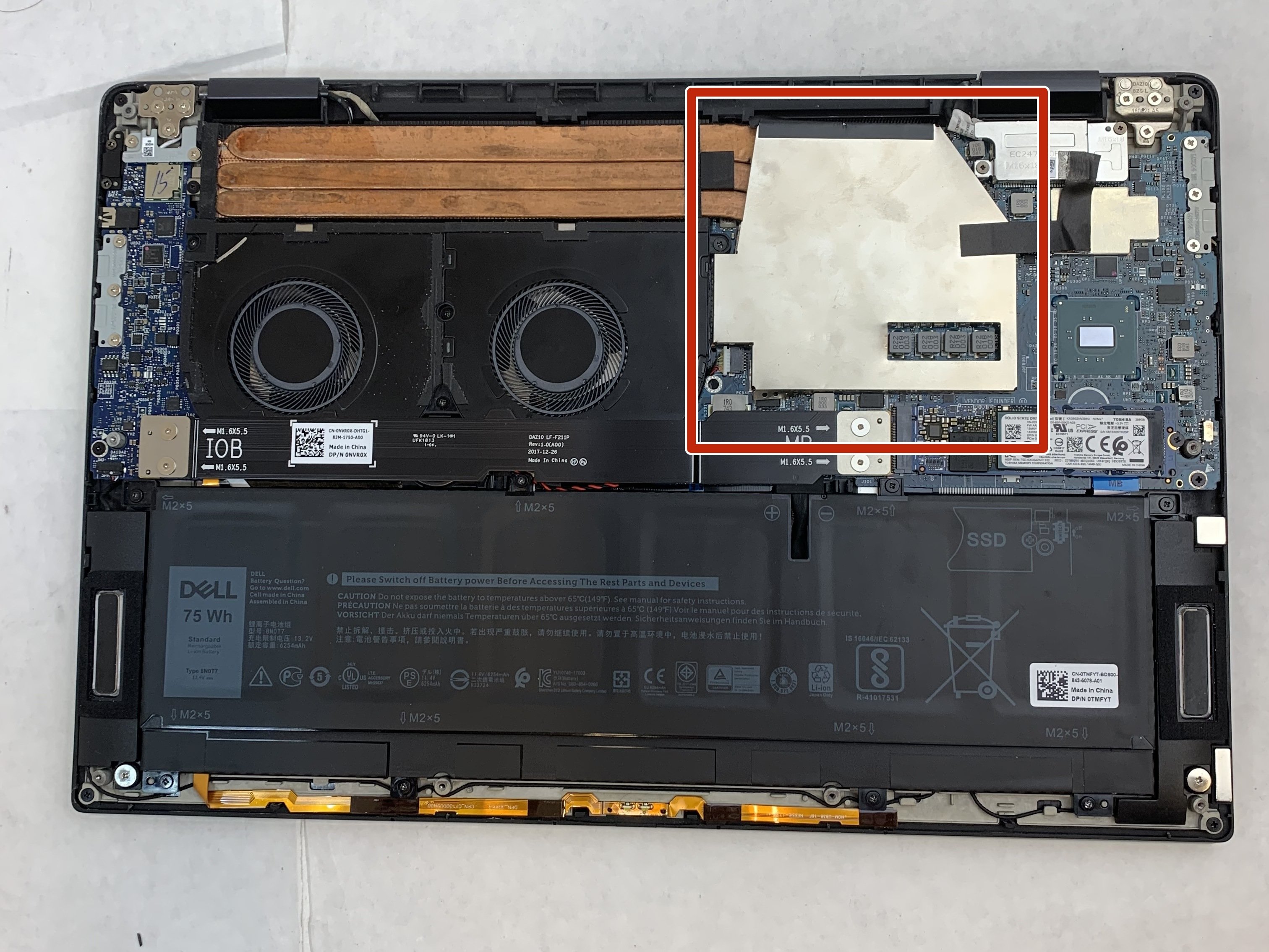 Dell XPS 15 9575 Heat Sink Replacement iFixit Repair Guide