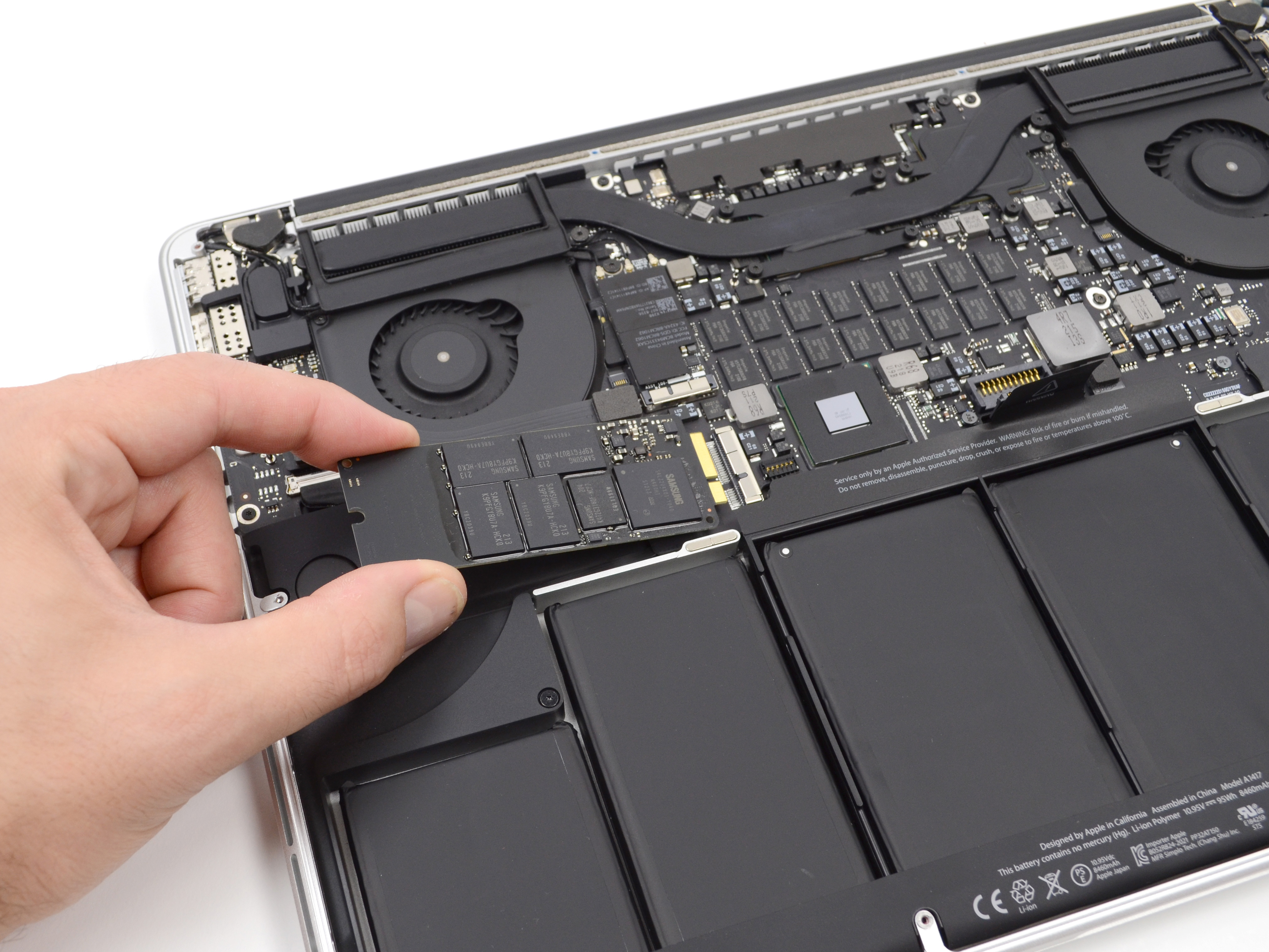 MacBook Pro 15" Retina Display Mid 2014 SSD Replacement iFixit Repair