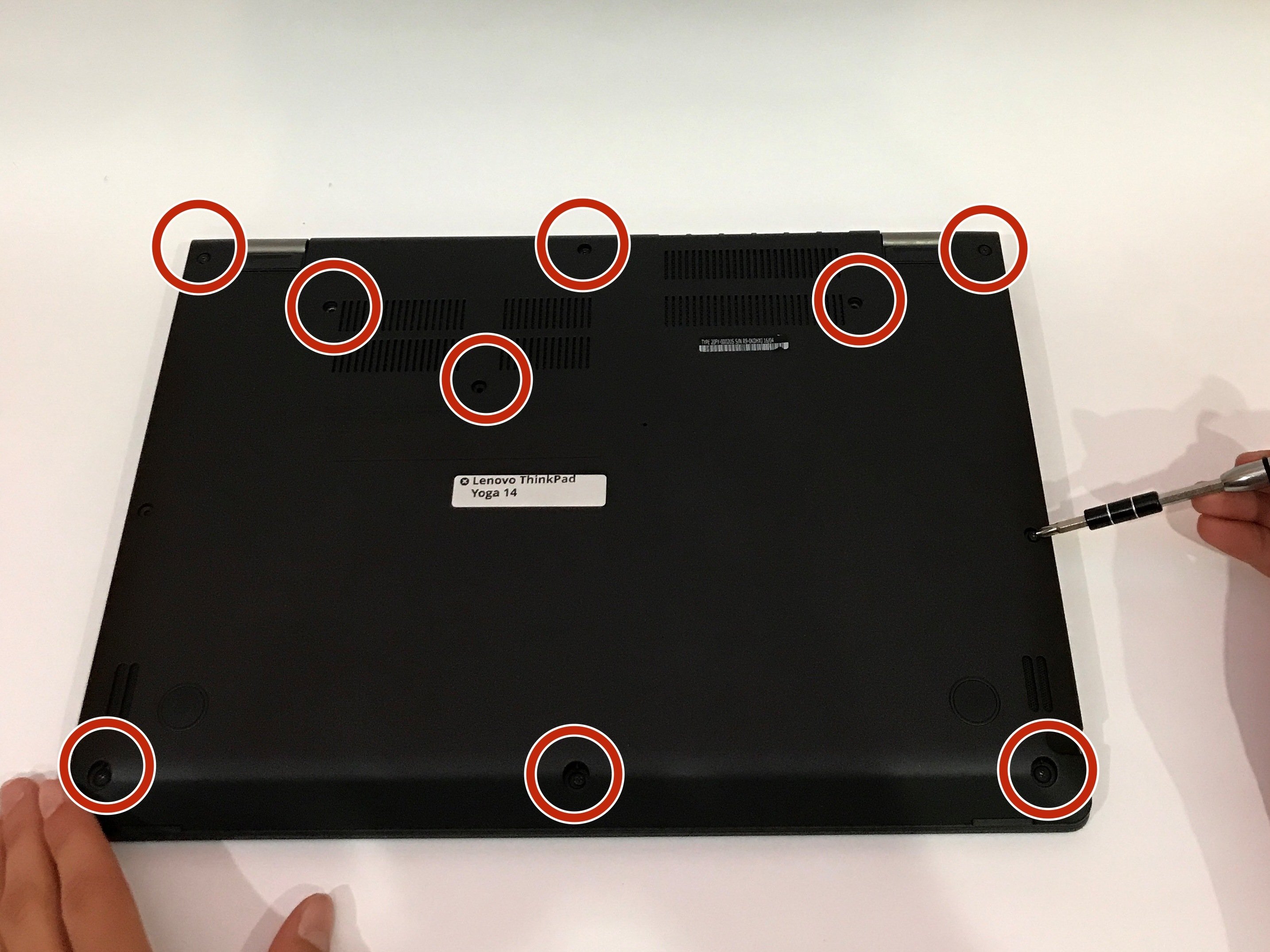 Lenovo ThinkPad Yoga 14 20FY Back Cover Replacement iFixit Repair Guide