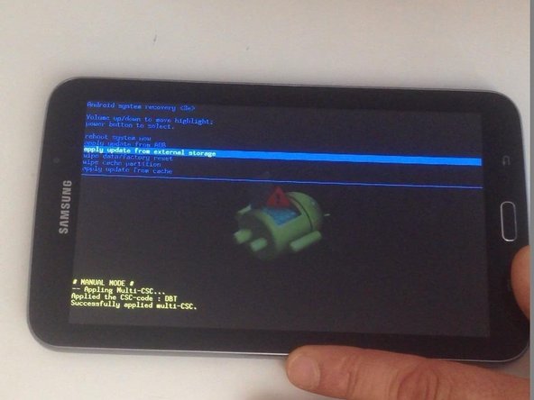Problem with navigation in the Android System Recovery menu iFixit
