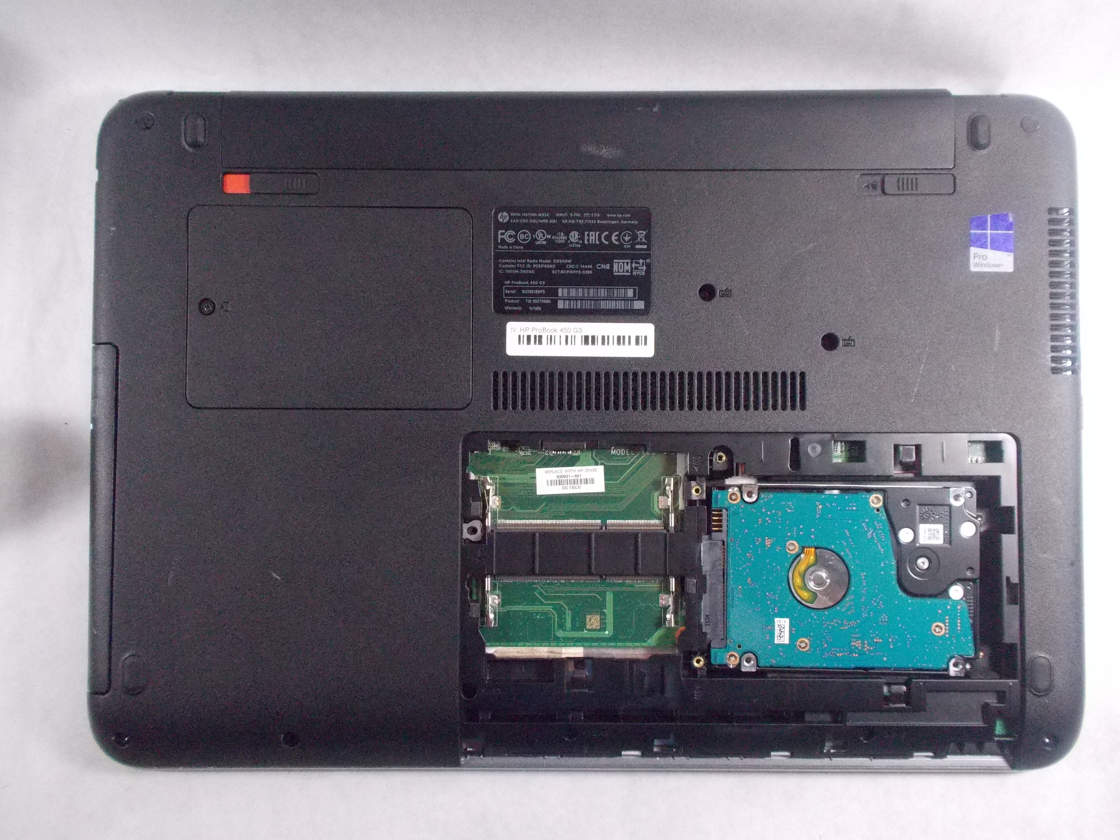HP ProBook 450 G3 Hard Drive Replacement iFixit Repair Guide