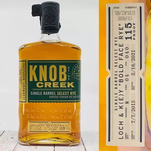Knob Creek Rye "Wicked Oak Society" 115 Proof O'Darby's Liquor Barn