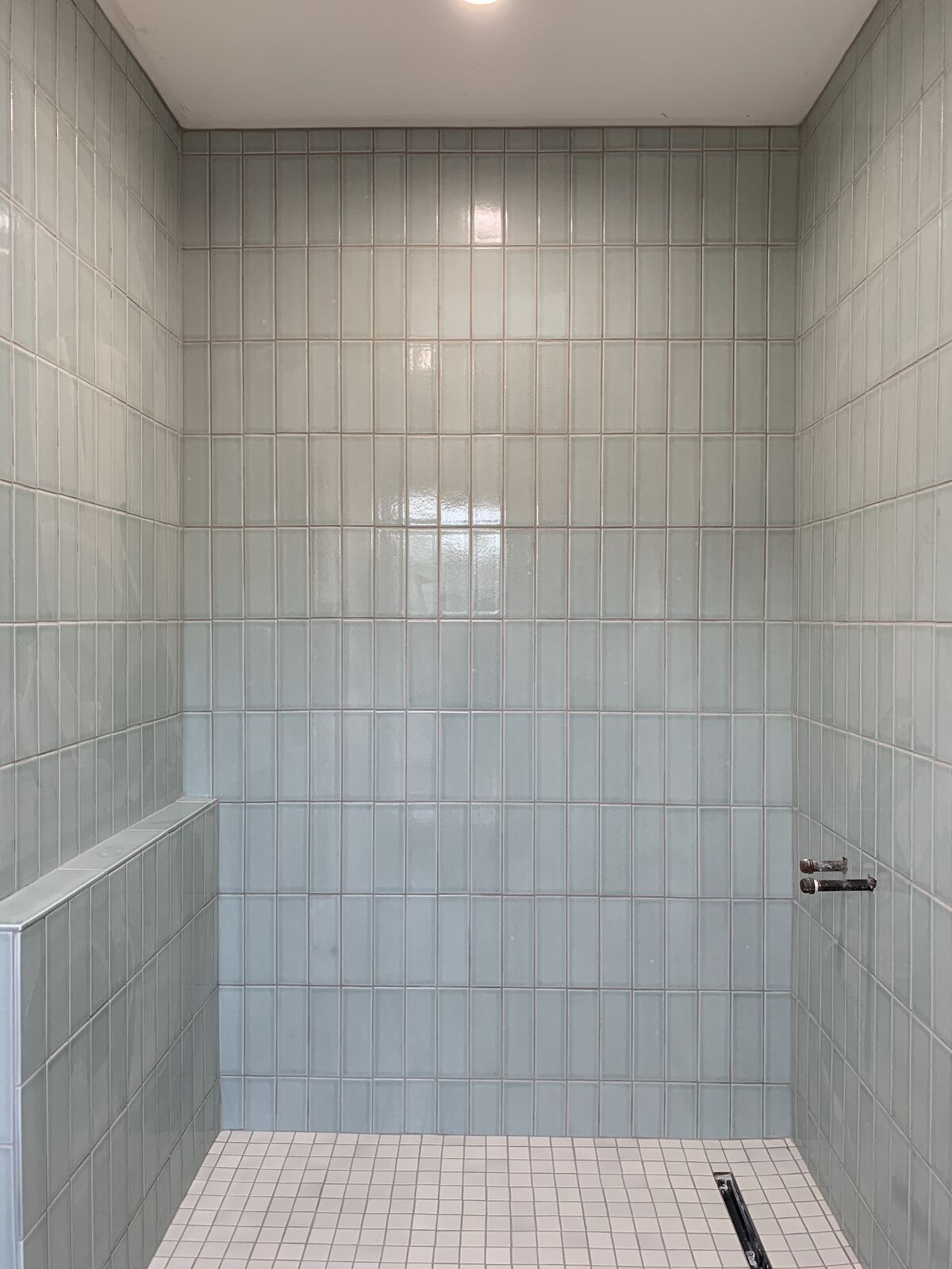Soothing Matte Bathroom Floor Tiles and Shower Tile Fireclay Tile