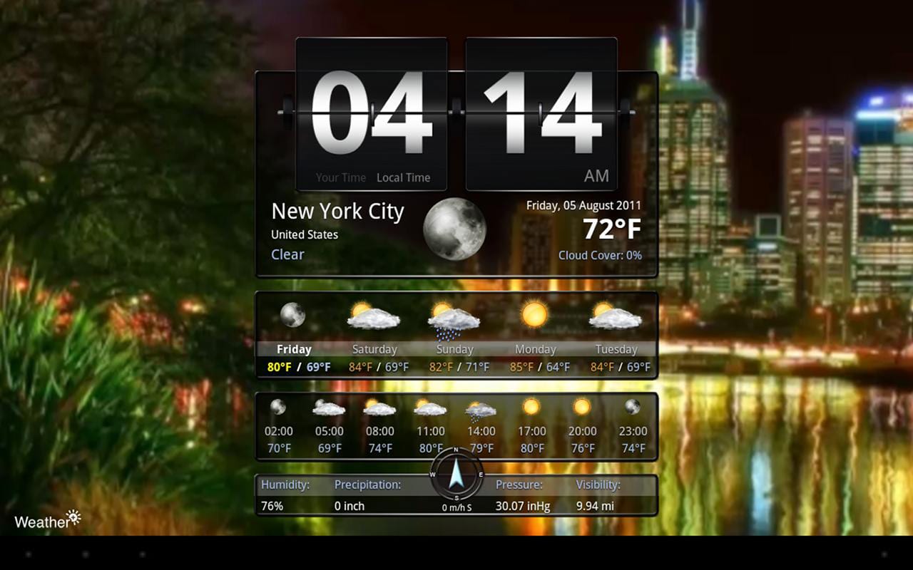 L'application météo Weather+ sans pub & complètement gratuite