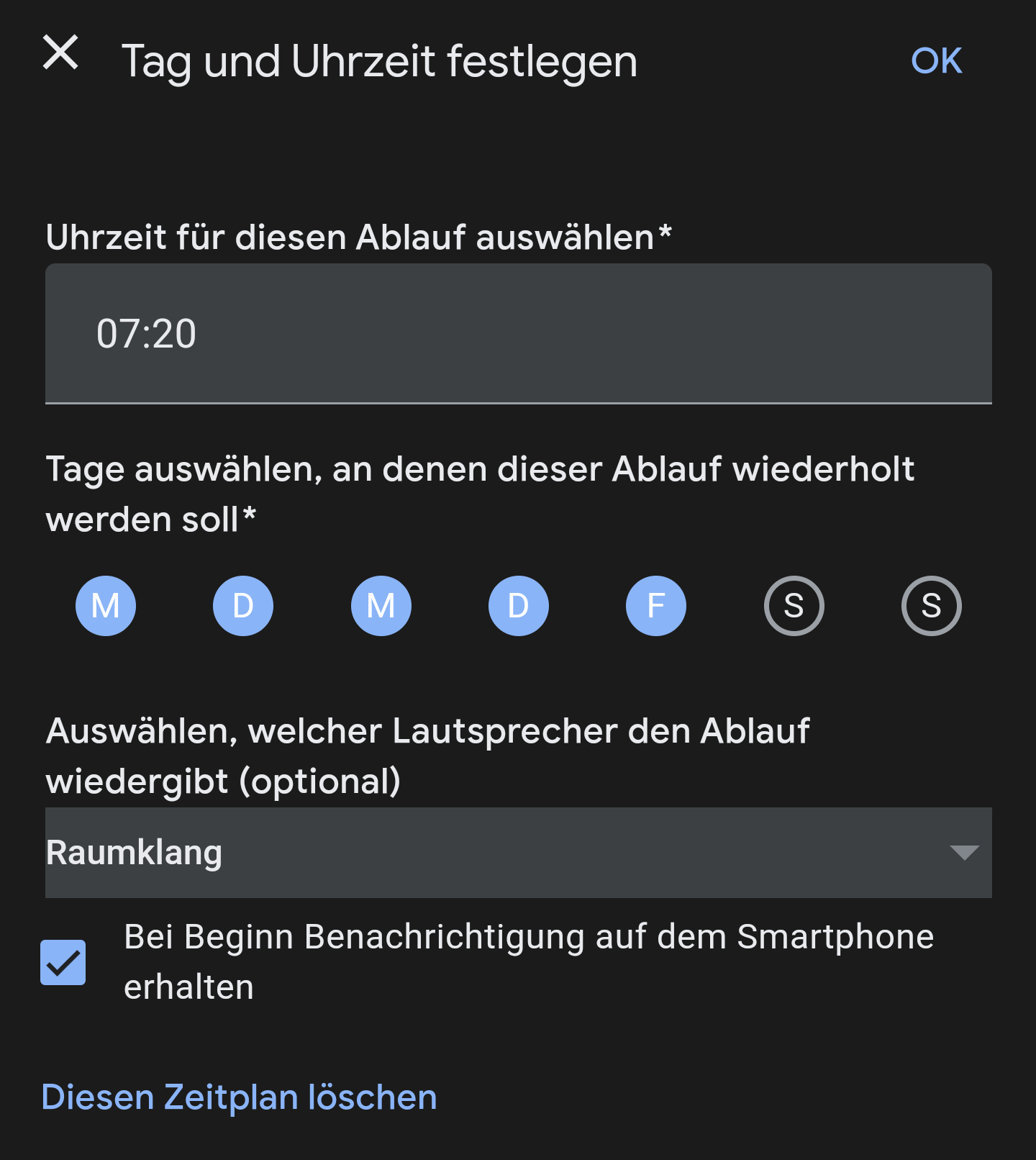 Zeitgesteuert das Licht einschalten mit dem GoogleAssistant Medienman