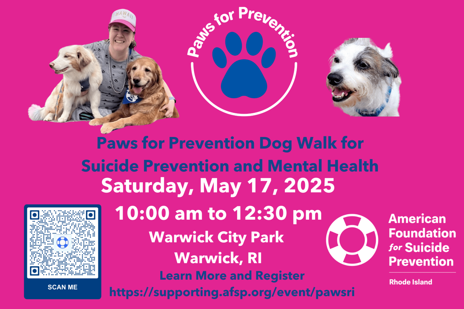 Paws for Prevention Dog Walk for Suicide Prevention and Mental Health