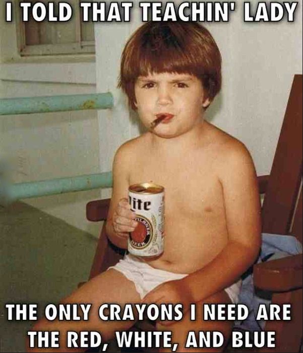 Murica... Smoking Drinking Parenting Fail Let's Hear it for the Red