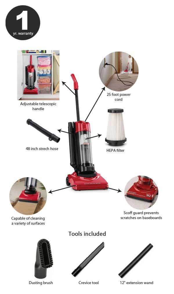 Dirt Devil Dynamite Upright Vacuum M084650RED Review